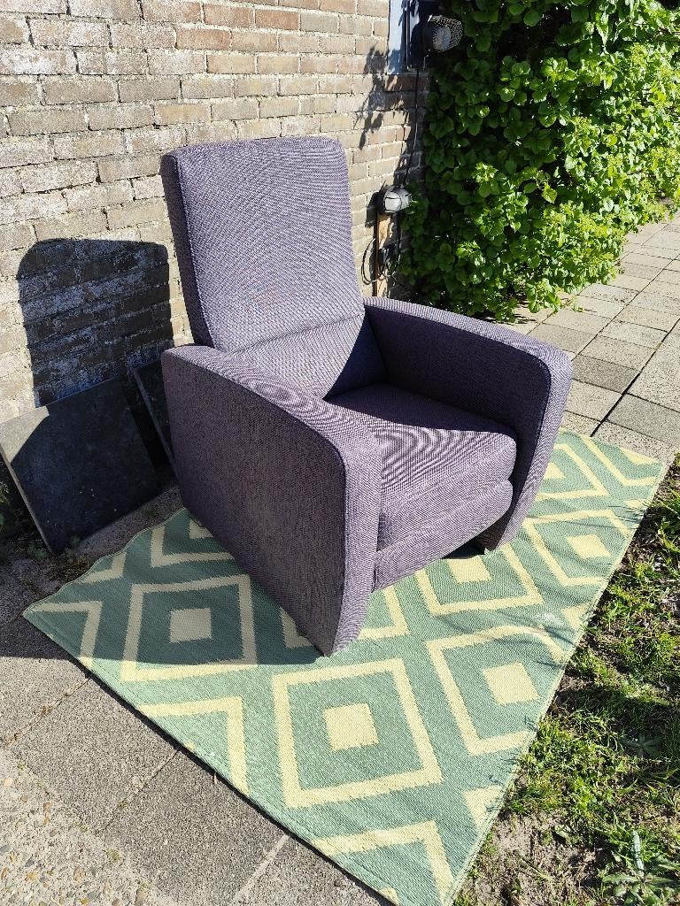 Relaxstoel recliner lounge zo goed als nieuw, Ophalen, Minder dan 75 cm, Zo goed als nieuw, Stof