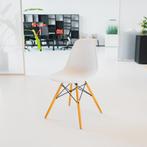 VITRA EAMES PLASTIC SIDE CHAIR DSW stoel, Ophalen, Hout, Wit, Zo goed als nieuw