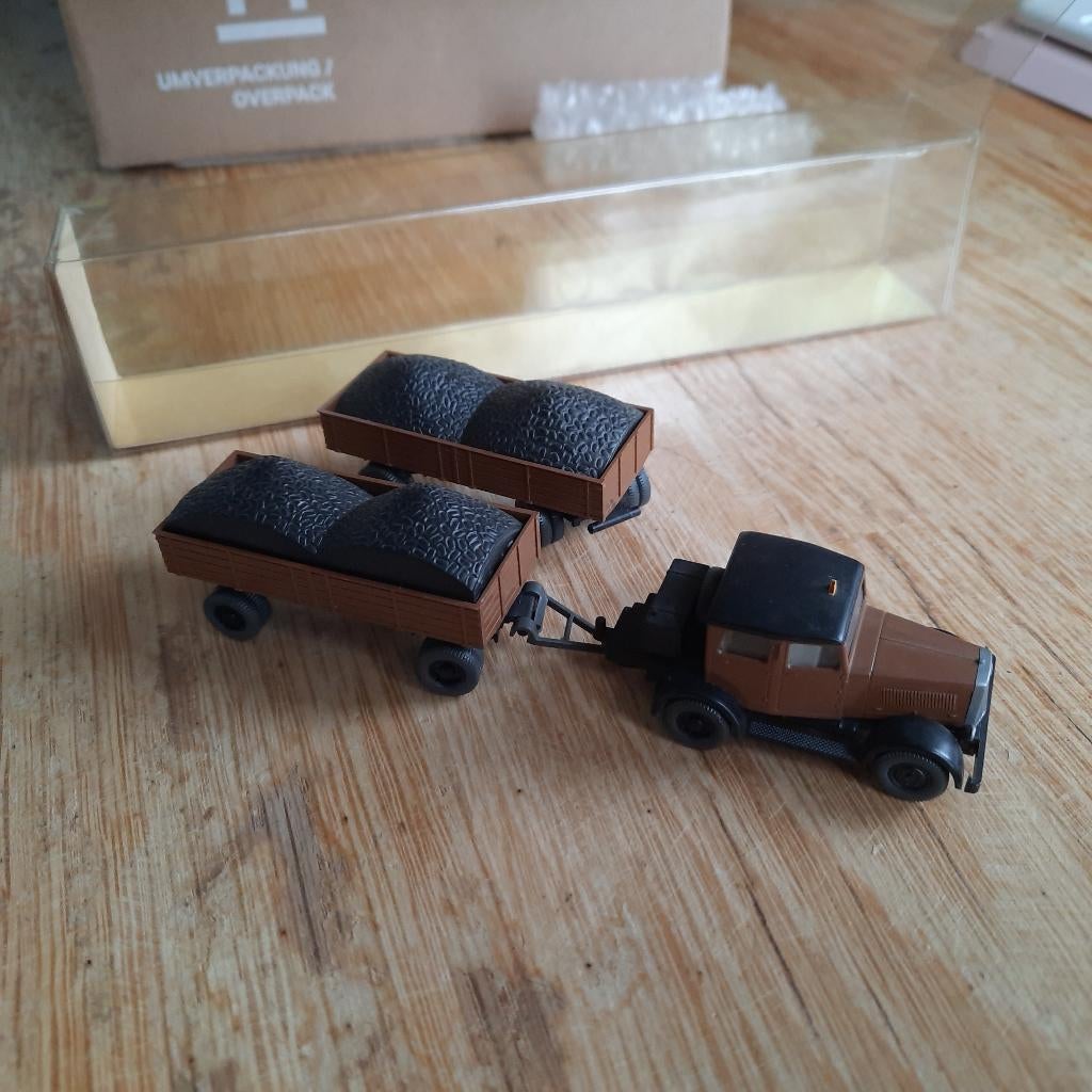 wiking Hanomag  met 2 aanhangers, Ophalen of Verzenden, Bus of Vrachtwagen, Wiking