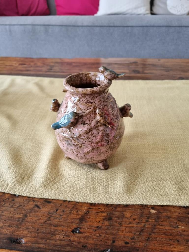 Leuke moderne vogelvaas op voet, Ophalen