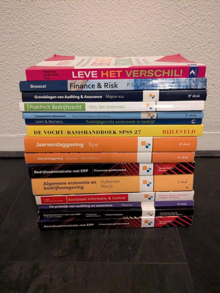 €5 per boek | studieboeken bedrijfseconomie en accountancy, Gelezen, Noordhoff Uitgevers, Beta, HBO