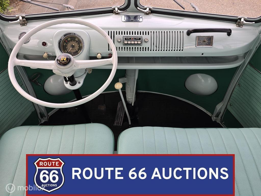 Volkswagen T1 Samba 21-Window | 1964 | Route 66 Auctions, Auto's, Oldtimers, Overige carrosserieën, Volkswagen, Zwart, Bedrijf