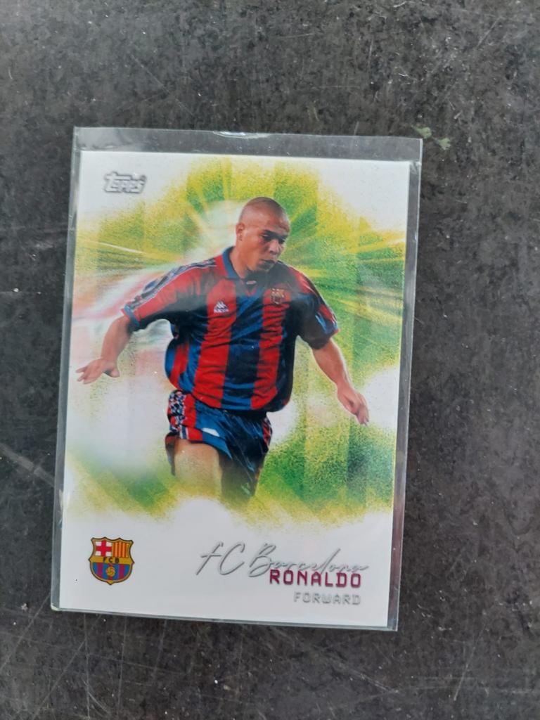 Ronaldo Nazario FC Barcelona Topps, Ophalen of Verzenden, Zo goed als nieuw, Plaatje