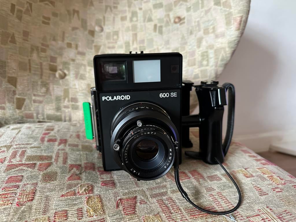 Te koop: Polaroid 600 SE Instant Camera + Mamiya 127mm Lens, Ophalen of Verzenden, Gebruikt, Polaroid, Polaroid