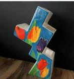 Tulpenvaas Schoonhoven design keramische vaas Janine Lokhors, Overige kleuren, Aardewerk of Porselein, Ophalen of Verzenden, Zo goed als nieuw