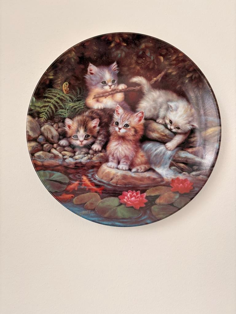 Collectie katten bordjes van J. Scholz, Ophalen of Verzenden