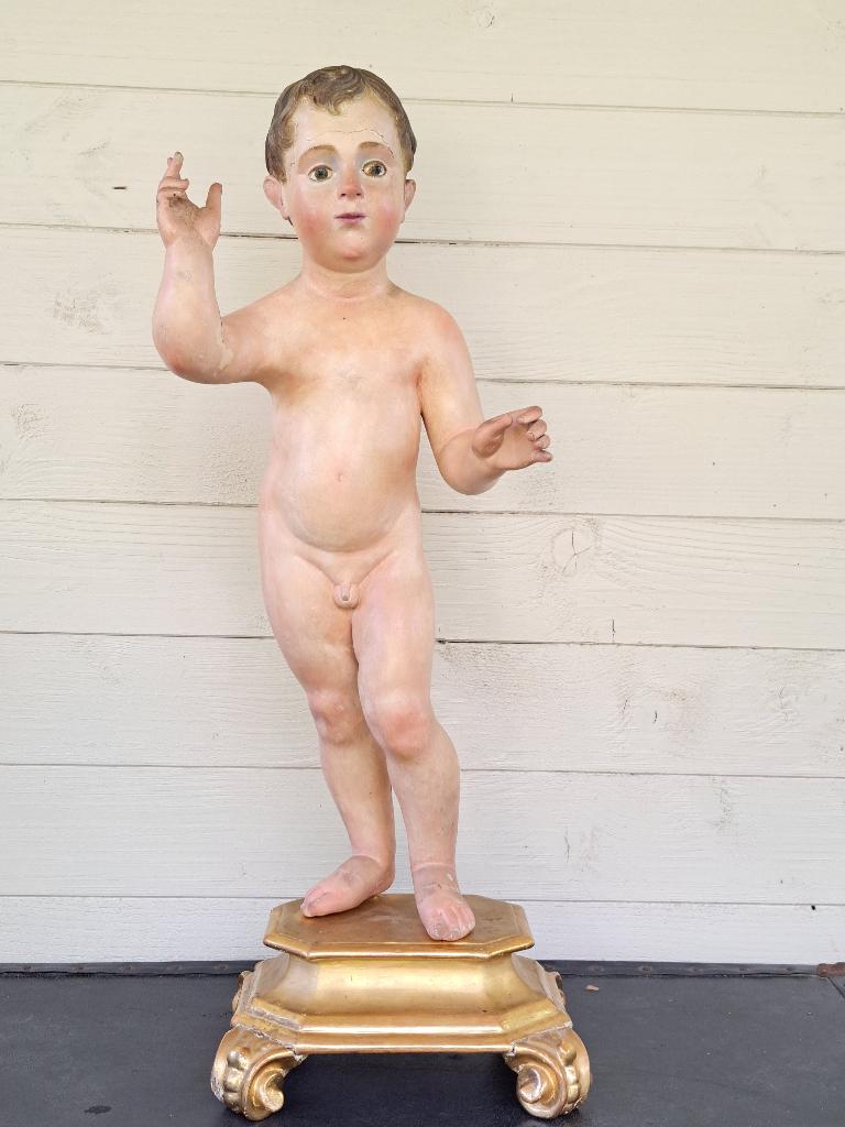 Antiek houten Jezus beeld, Ophalen of Verzenden