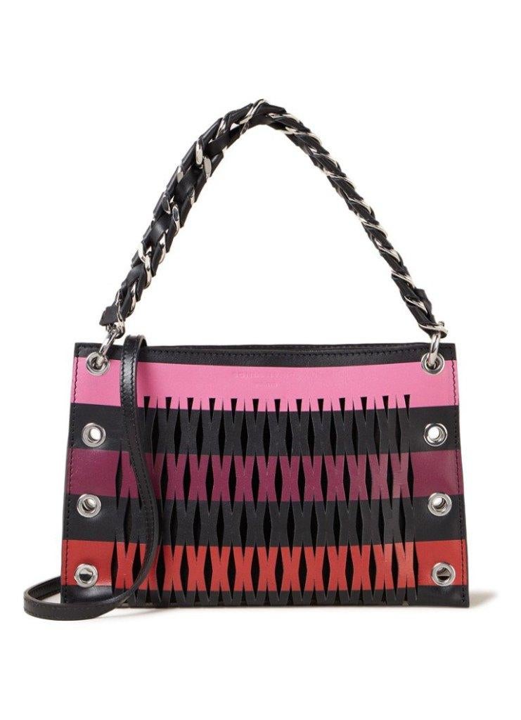 Sonia Rykiel Le Baltard Double tas crossbody van kalfsleer, Ophalen of Verzenden, Nieuw, Zwart, Schoudertasje