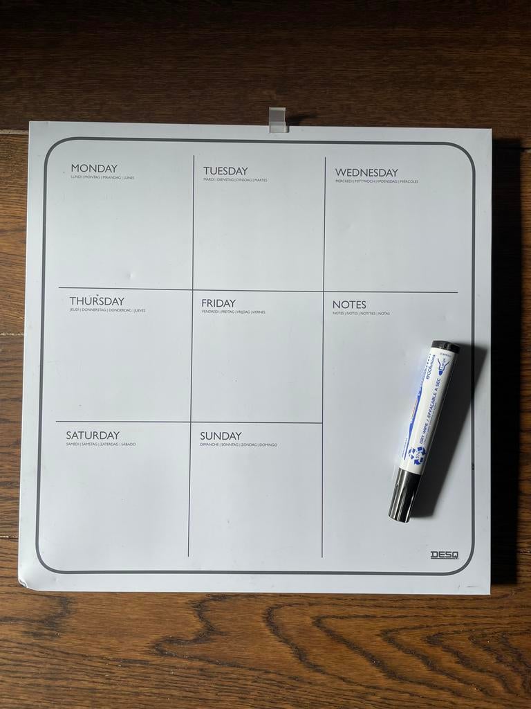 Whiteboard weekplanner, Ophalen, Gebruikt, Overige typen