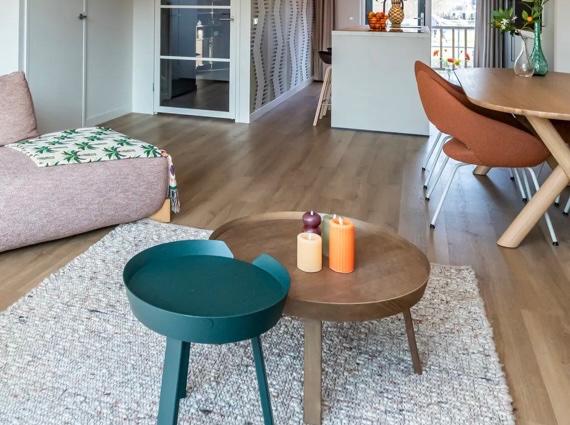 Muuto Salontafel(s) bruin en groen, Ophalen, 100 tot 150 cm, Rond, 50 tot 100 cm