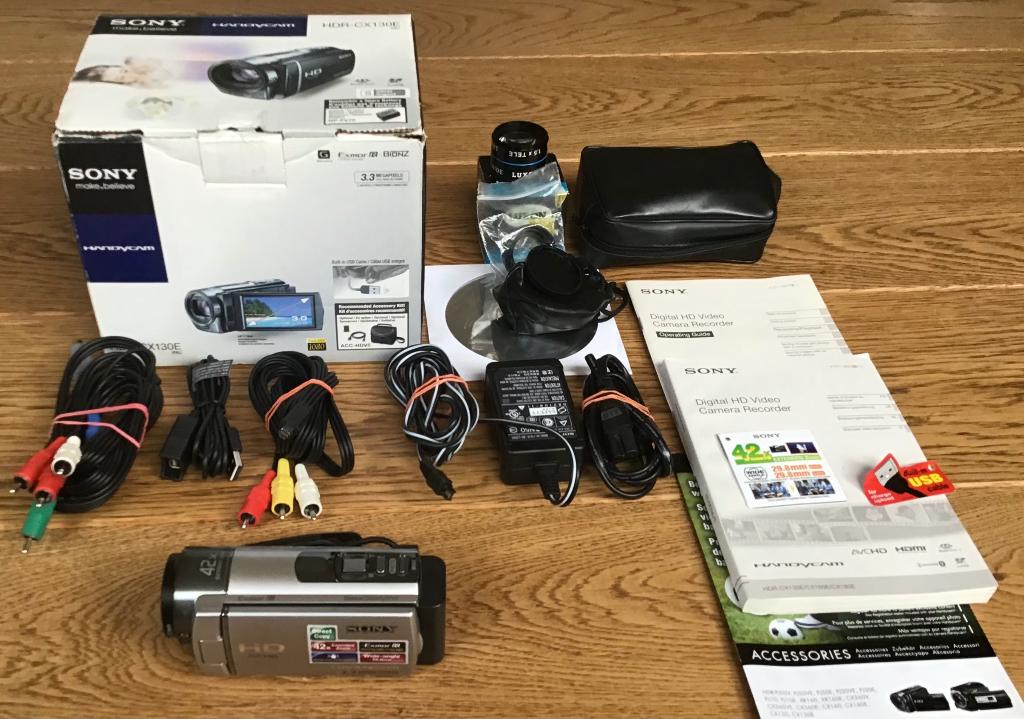 Sony Handycam camcorder HDR-CX130E in nieuwstaat!! Met extra, Audio, Tv en Foto, Videocamera's Digitaal, Zo goed als nieuw, Camera