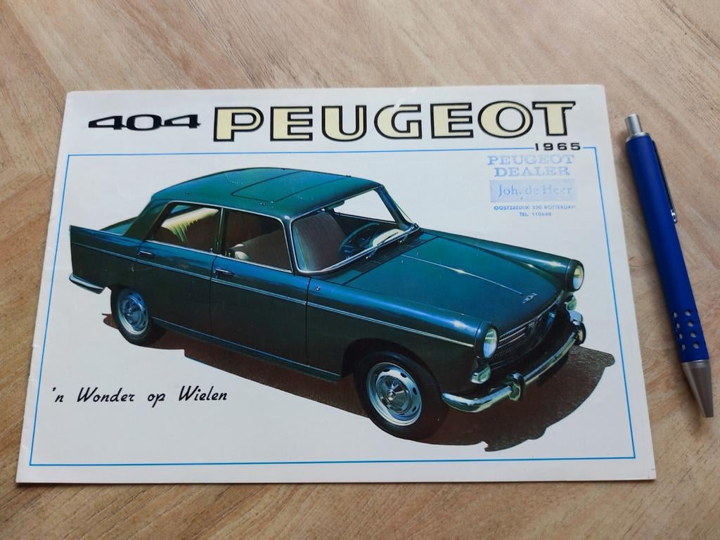 1965 Peugeot 404 folder (lichte schade), Ophalen of Verzenden, Zo goed als nieuw, Peugeot