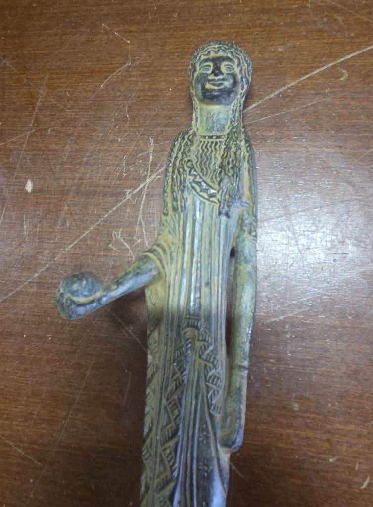 Brons beeld Etruskische haruspex, Ophalen of Verzenden, Brons