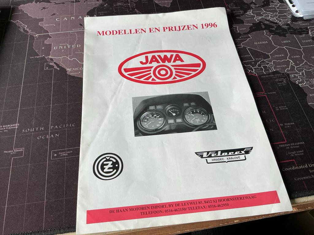Jawa Modellen en Prijzen 1996 Catalogus, Motoren, Verzenden, Overige merken