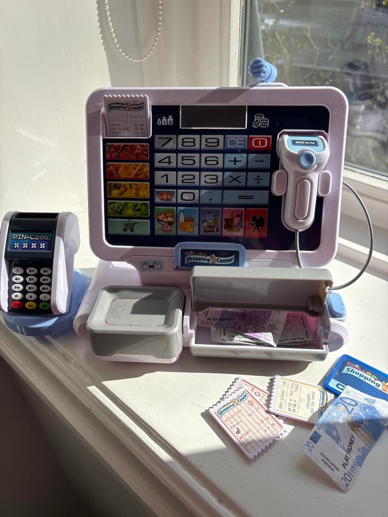 Kinderkassa met scanner en pinautomaat - Zo goed als nieuw, Ophalen, Gebruikt, Ontdekken, Met geluid