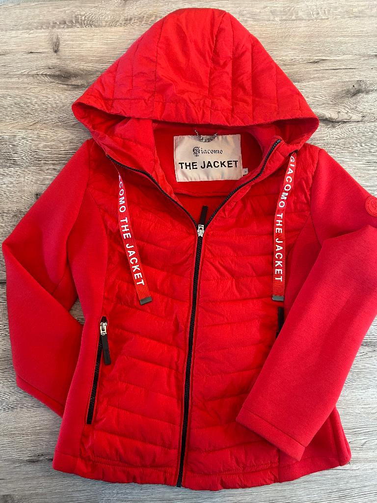 Tussenjas giacomo the jacket, Kleding | Dames, Jassen | Zomer, Zo goed als nieuw, Maat 38/40 (M), Rood, Ophalen