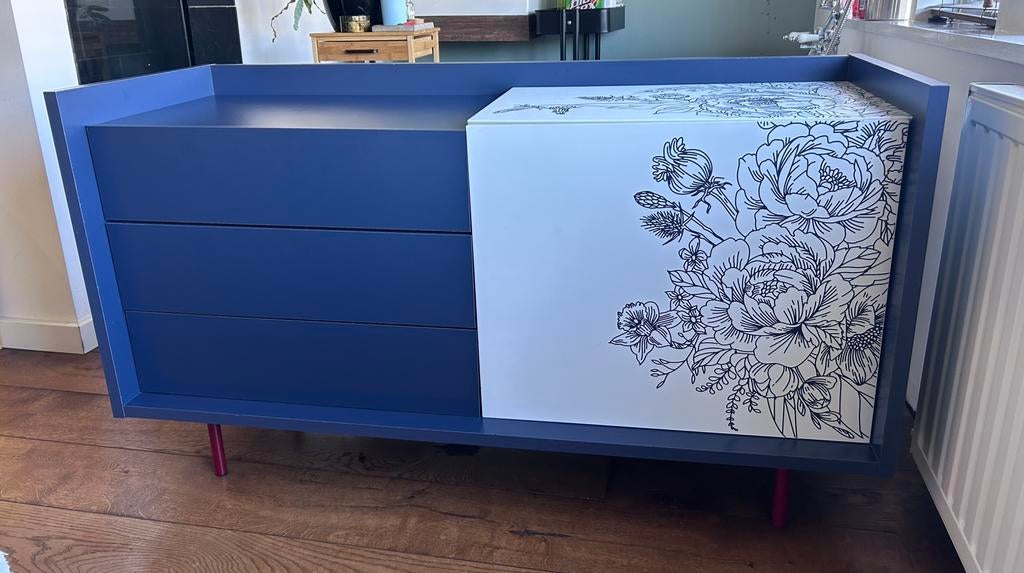 Ladekast op pootjes (MOET WEG) kast dressoir, Huis en Inrichting, Kasten | Ladekasten, Ophalen, 100 tot 150 cm, 50 tot 100 cm