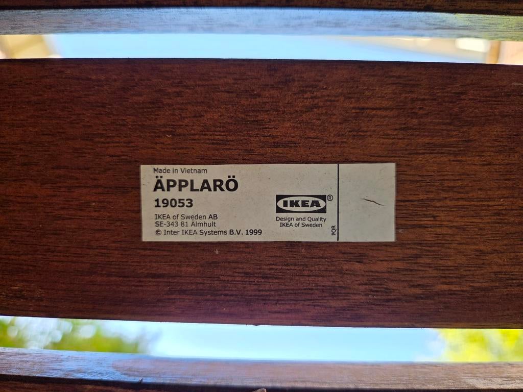 IKEA ÄPPLARÖ hardhouten tuintafel, uitklapbaar, Tuin en Terras, Tuintafels, Ophalen