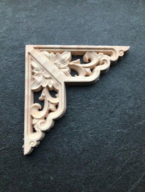 Brocante houtsnijwerk ornament, Huis en Inrichting, Woonaccessoires | Overige, Brocante, Nieuw, Ophalen of Verzenden, https://verburgtvintage.nl/#contact