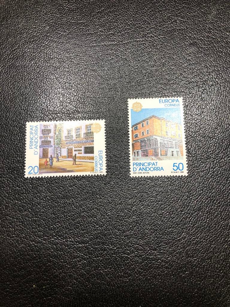 Andorra Postzegels Europa Correus 1990 - 2 stuks, Verzenden, Overige landen, Postfris