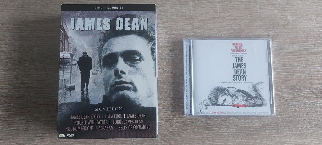 Dvdbox + Soundtrack the James Dean story moviebox dvd set, Ophalen of Verzenden, Zo goed als nieuw, Boxset