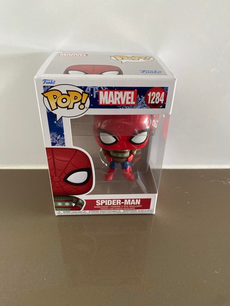 Funko Pop Spiderman Marvel kersteditie, Ophalen of Verzenden, Zo goed als nieuw