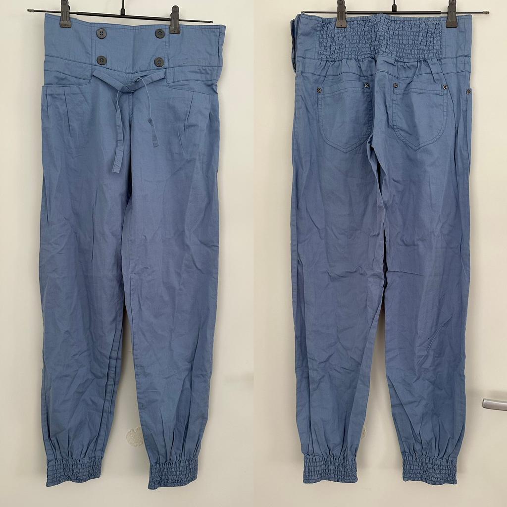 Meisjes high waist katoenen broek elastische band 158 164 S, Ophalen of Verzenden, Nieuw, Meisje, Broek