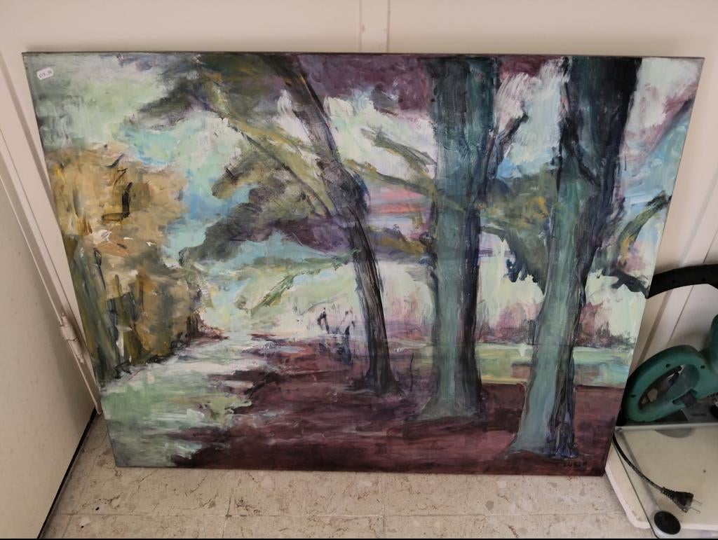 Schilderij 'Clingendael' - Acryl op doek, gesigneerd, Antiek en Kunst, Ophalen