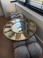 Richmond Klok Glas Goud met Extra Uurwerk, Ophalen of Verzenden, Gebruikt, Analoog, Wandklok