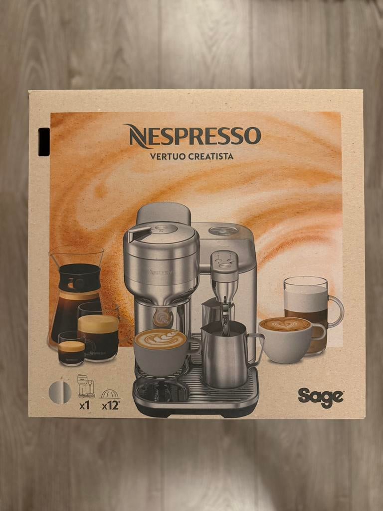 Nespresso Vertuo Creatista Sage Nieuw Koffiemachine, Witgoed en Apparatuur, Koffiezetapparaten, Verzenden, Nieuw, Koffiemachine