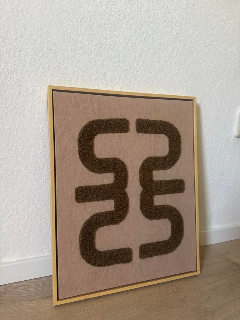 Wanddecoratie Kwantum met wollige opdruk, Ophalen, Textiel, Decoratieobject, Zo goed als nieuw