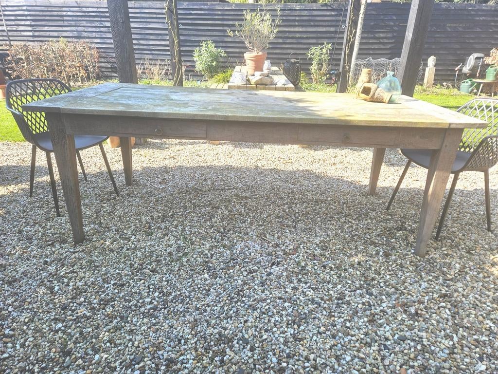 Robuuste Teakhouten Tuintafel - Perfect voor Buiten, Tuin en Terras, Ophalen, Rechthoekig