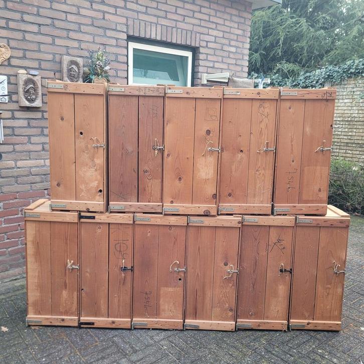 10 grenen houten kastjes voor boeken, tuinhuisje of garage, Tuin en Terras, Bergingen en Tuinkasten, Gebruikt, Overige typen, Hout