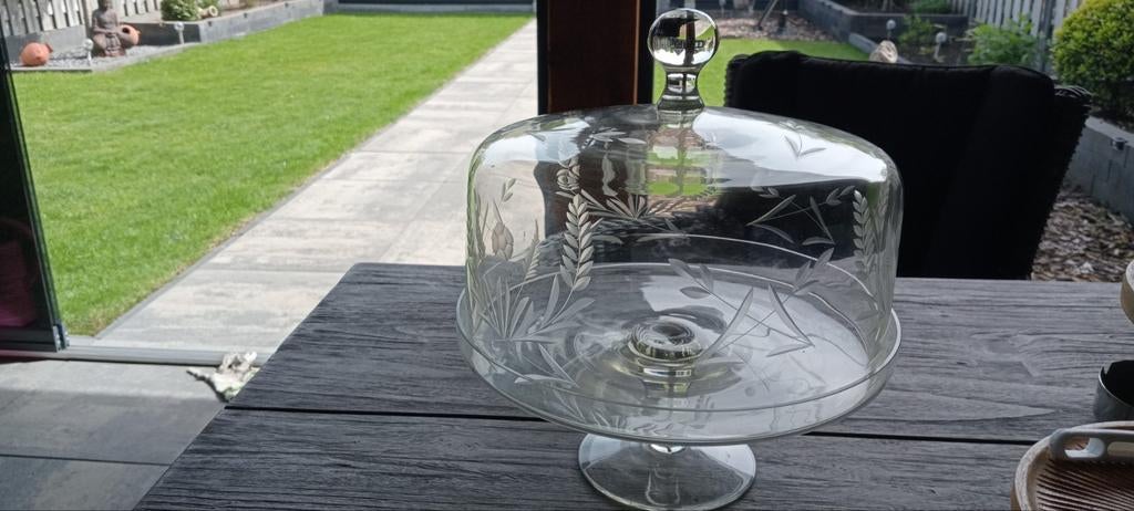 Antieke glazen gebak schaal, Ophalen