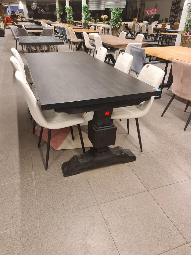 Nieuwe eettafel klooster model 220x100cm eiken fineer €300, Ophalen, ., Nieuw, .