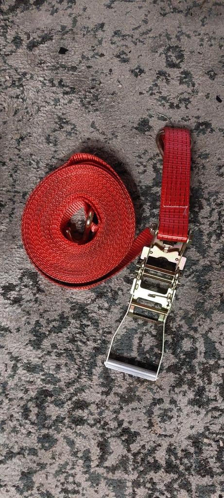 Rode spanband met ratel, Auto diversen, Ophalen of Verzenden