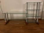 Real Spectral glazen tv-audio meubel - M906-AL-K, Ophalen, Gebruikt, 50 tot 100 cm, Glas
