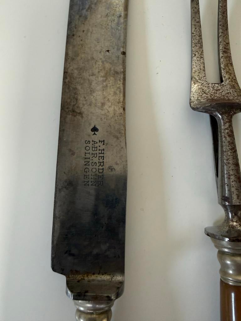 Antieke snijset F. Herder Abr. Sohn Solingen, Ophalen of Verzenden