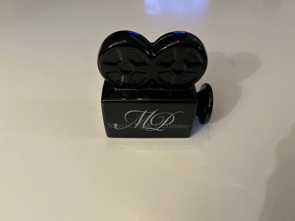 Filmcamera spaarpot  - Movie Park Germany souvenir, Ophalen of Verzenden, Zo goed als nieuw, Film, Beeldje, Replica of Model