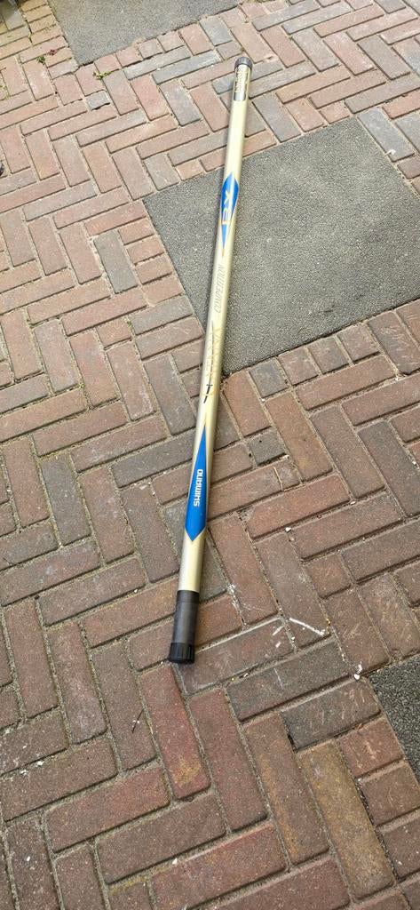 Shimano met elastiek vaste stok, Ophalen, Zo goed als nieuw, Vaste hengel