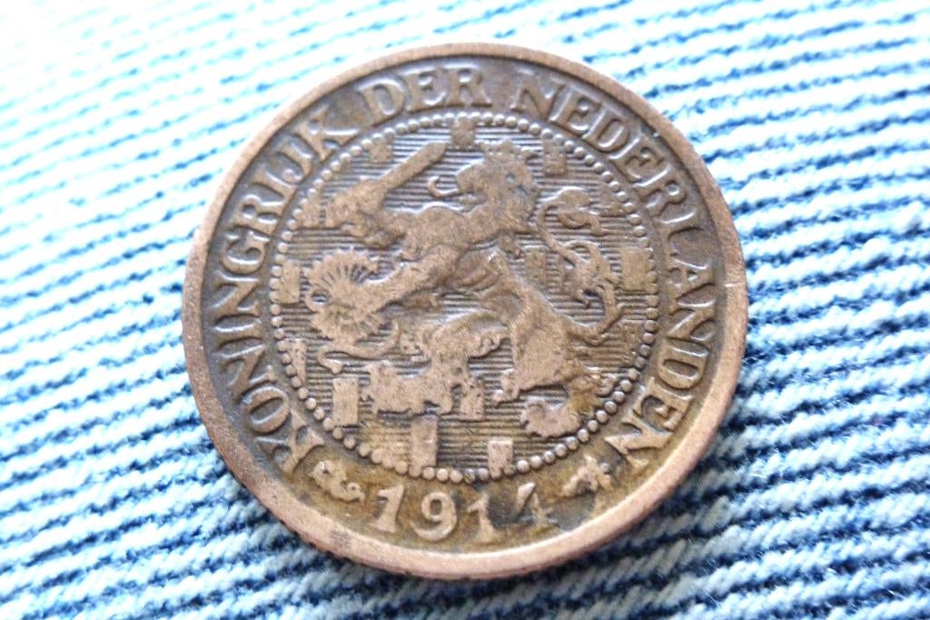Willhelmina - oude 1 cent 1914 fr+/zf- (6131 24, Postzegels en Munten, Munten | Nederland, Ophalen of Verzenden, Koningin Wilhelmina