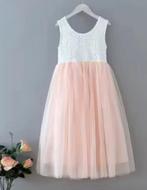 Feestjurkje maat 170 tule jurkje kant  bruidsmeisje  NIEUW, Ophalen of Verzenden, Zo goed als nieuw, Meisje, Jurk of Rok