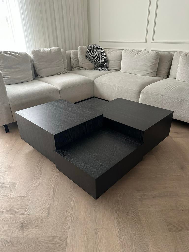 Eichholtz Salontafel Nerone - Charcoal Grey, 100 tot 150 cm, Vierkant, Ophalen of Verzenden, Zo goed als nieuw