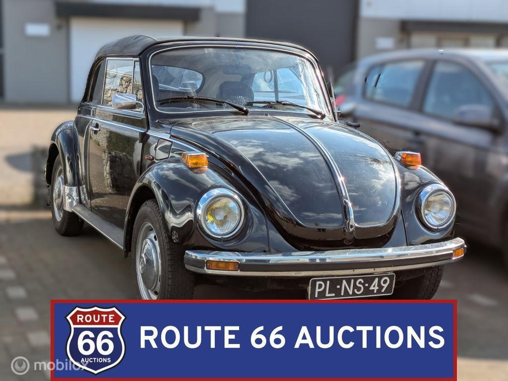 Volkswagen Beetle Cabriolet | 1978 | Route 66 Auctions, Auto's, Oldtimers, Overige carrosserieën, Volkswagen, Zwart, Bedrijf