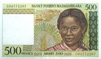 Madagaskar 500 francs z.j. (1994, p75b, UNC-), Ophalen of Verzenden, Overige landen, Los biljet