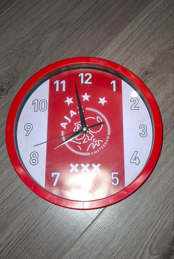 Ajax wandklok - voor de echte fan!, Ophalen of Verzenden, Zo goed als nieuw, Analoog, Wandklok