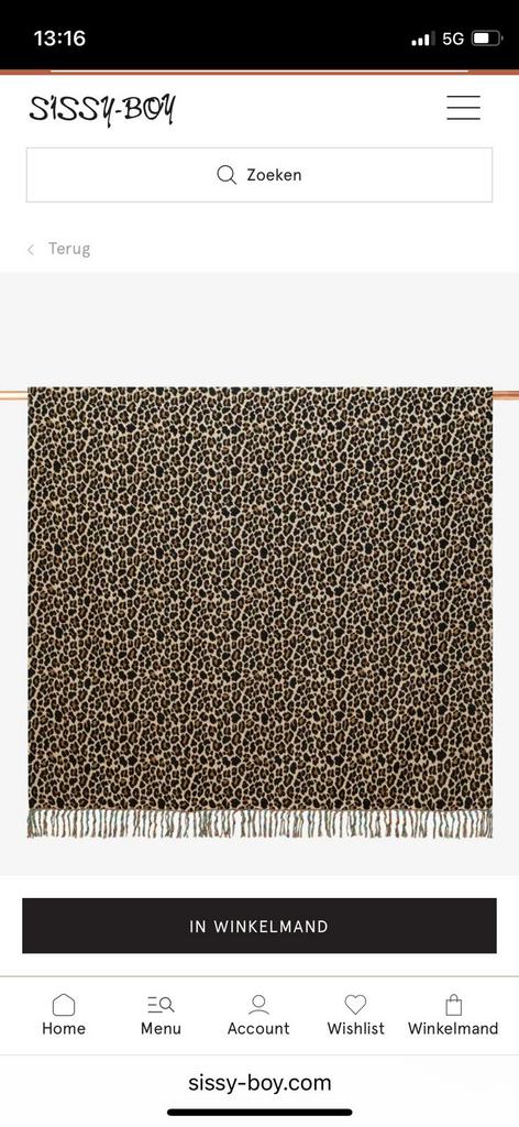 Sissy Boy Homeland sprei kleed grand foulard luipard print, Ophalen, Zo goed als nieuw