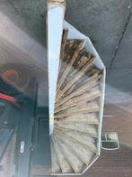 Houten trap 2x kwart draai links 2.82 m hoog - 1 m. breed, Doe-het-zelf en Verbouw, Ladders en Trappen, Ophalen, Gebruikt, Trap