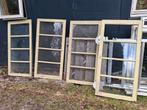 Oude kozijnen met enkel glas, Doe-het-zelf en Verbouw, Kozijnen en Schuifpuien, Gebruikt, Minder dan 75 cm, Raamkozijn, Ophalen of Verzenden