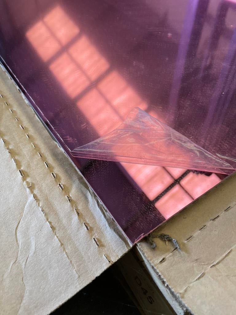 Roze spiegel platen 3stuks, Huis en Inrichting, Woonaccessoires | Spiegels, Ophalen, 200 cm of meer, Nieuw, 100 tot 125 cm